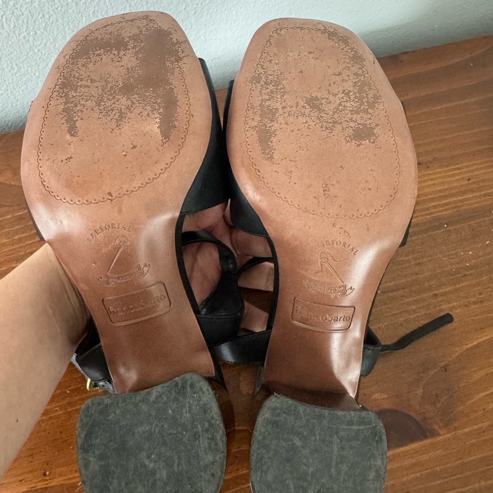 Franco Sarto Onella Black Heeled Sandals - Picture 4 of 6